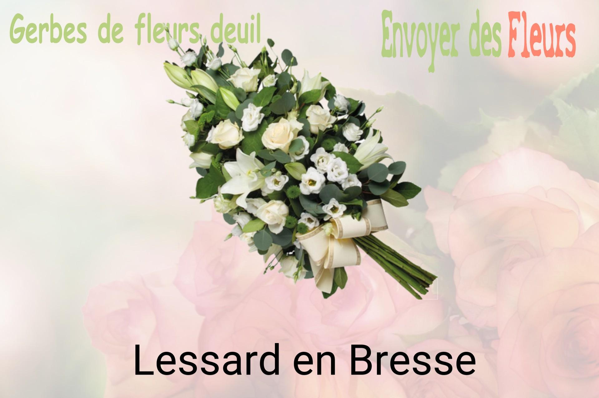 Gerbe de fleurs de deuil livrée à Lessard-en-Bresse